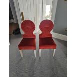 A Pair Of Chairs A Take On The Classic Spoonback Chair Features A Hardwood Frame Upholstered In A