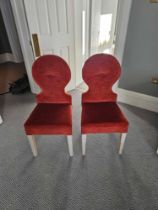 A Pair Of Chairs A Take On The Classic Spoonback Chair Features A Hardwood Frame Upholstered In A