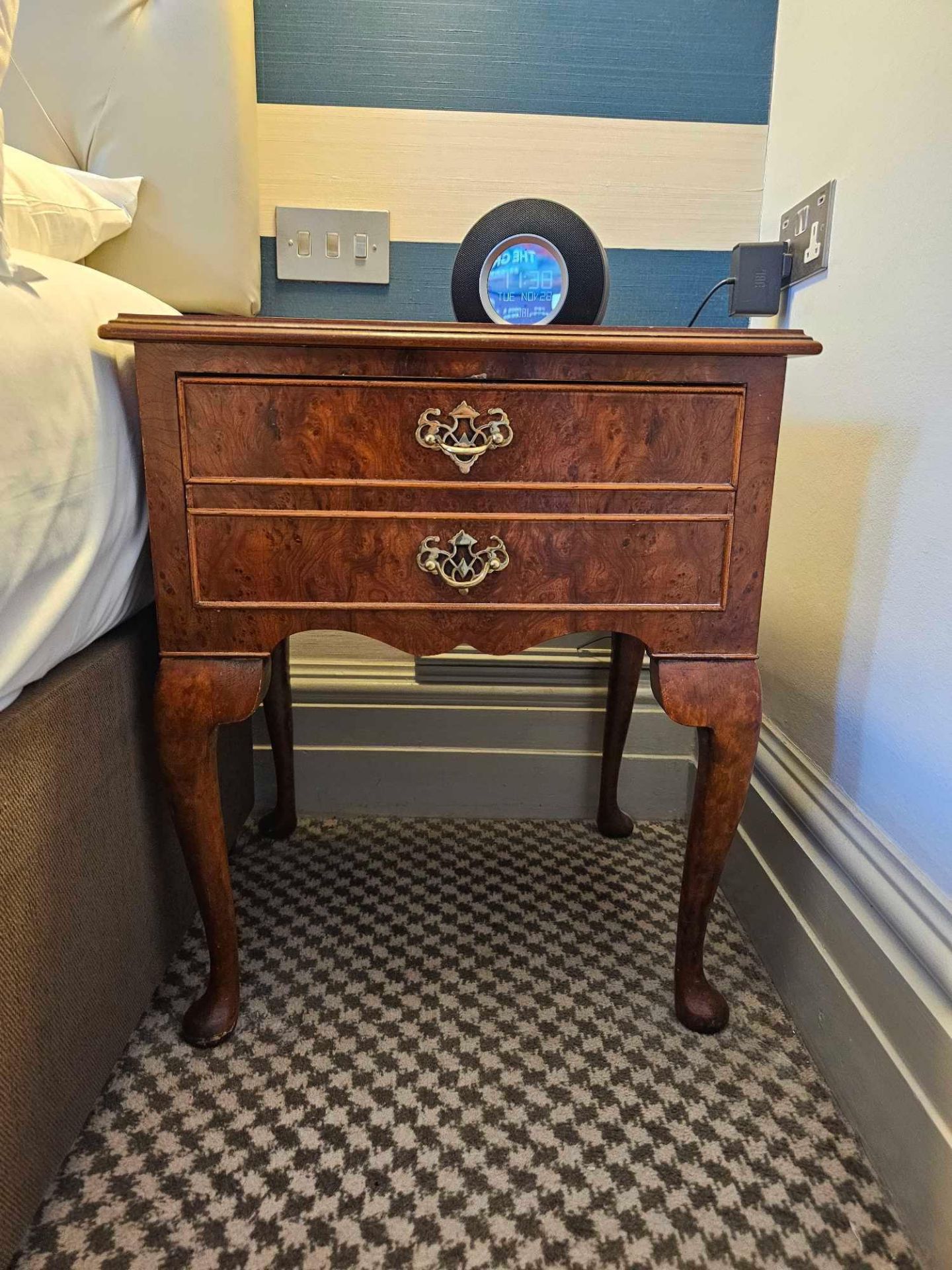 A Pair Nightstand In Burr Alder Inspired By English Design Of The Mid-18th Century, This - Image 3 of 3