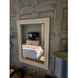 Rectangular Mirror A Bright White Gloss Finish On A Clean, Contemporary, Classic Design, With A