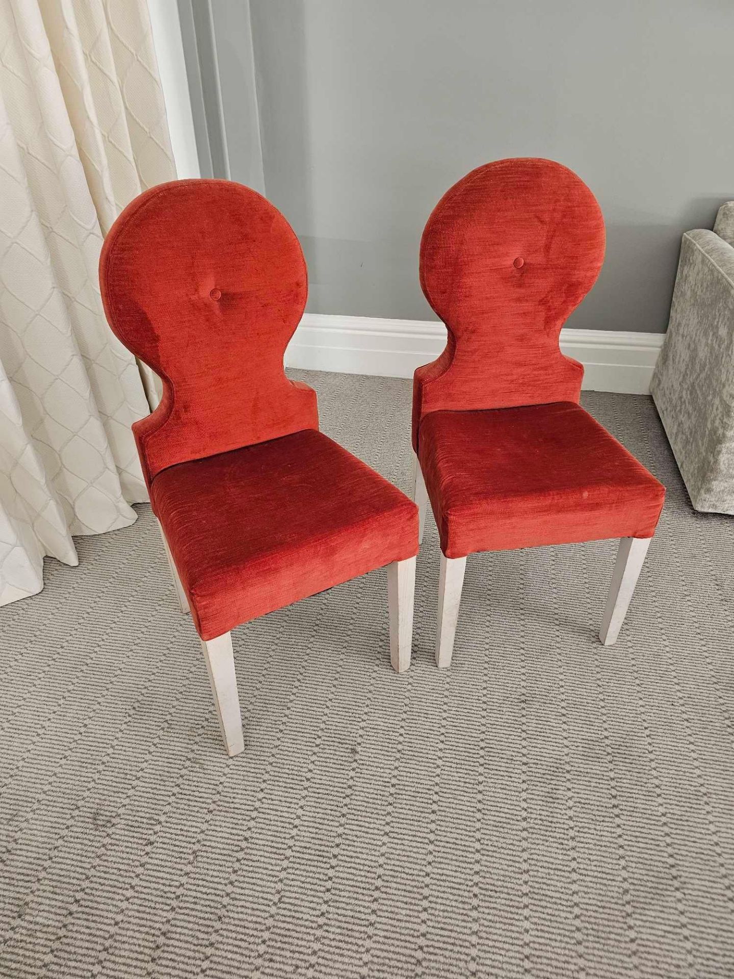 A Pair Of Chairs A Take On The Classic Spoonback Chair Features A Hardwood Frame Upholstered In A