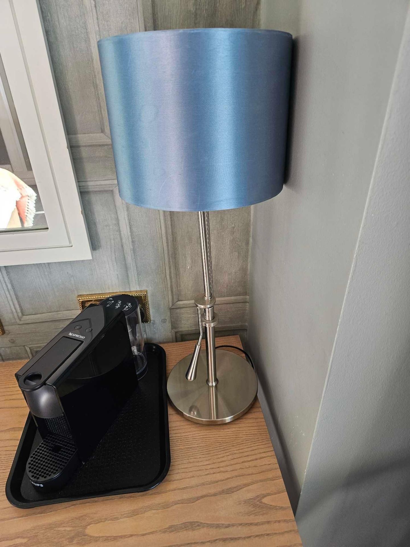 Chelsom Angle AL/52/DL/BN Table Lamp In Polished Chrome Arm Can Be Adjusted Vertically With The