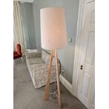 Pavillion PR Home Tri Floor Lamp The Tri Is A Large Floor Lamp Available In Natural Meh Wood The