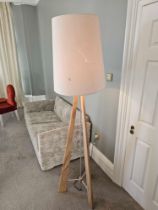 Pavillion PR Home Tri Floor Lamp The Tri Is A Large Floor Lamp Available In Natural Meh Wood The