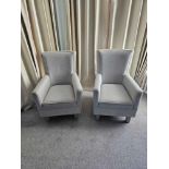 A Pair Of Accent Chairs The Contemporary Accent Chair With Simple Silhouette And Hardwood Frame