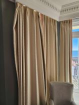 3 x Pairs Of Drapes The Cream Drapes Are A Magnificent Addition To Any Home, Draped From Ceiling