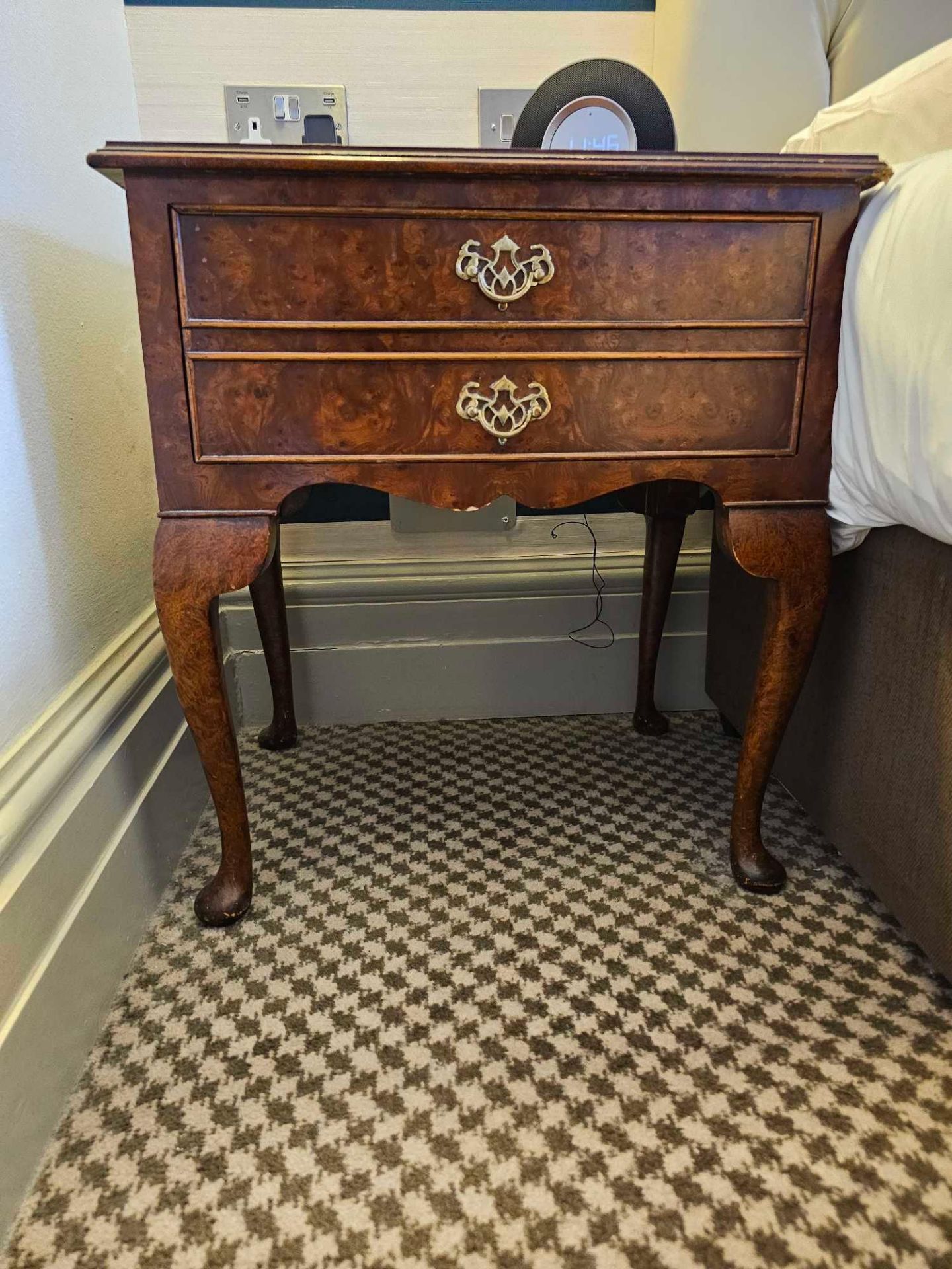 A Pair Nightstand In Burr Alder Inspired By English Design Of The Mid-18th Century, This - Image 3 of 3