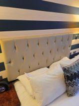 Tufted Headboard The Upholstered Off Grey Tufted Padded Headboard Is An Elegant And Sophisticated