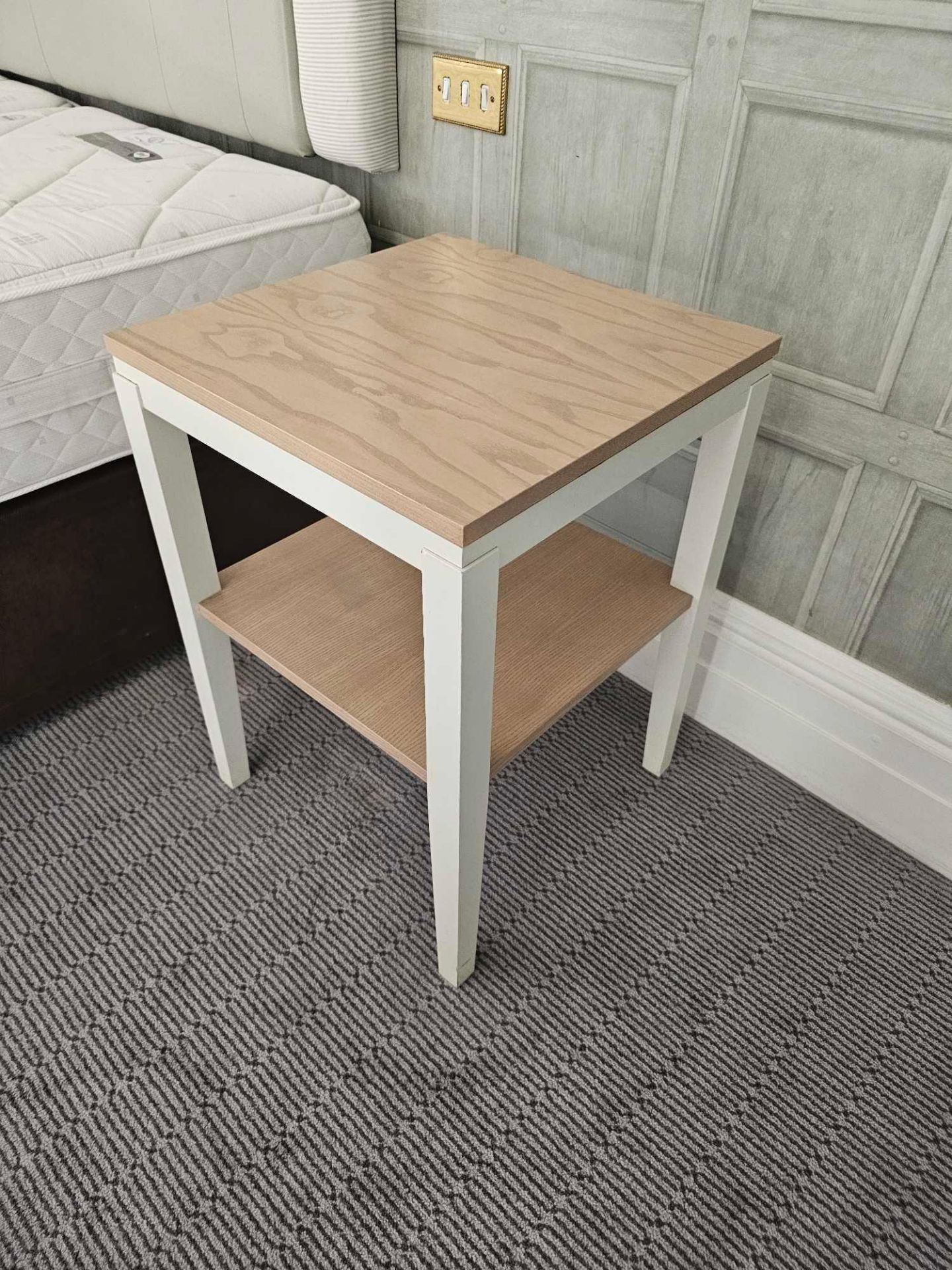 A Pair Of Side Tables A Stylish And Modern Gardenia White Painted Side Table With Undershelf, The - Image 2 of 3