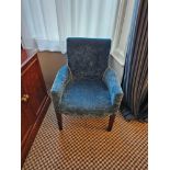 Armchair The Beautiful Teal Velvet Upholstery Is Exceptionally Soft And Luxurious, Providing A