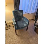 Armchair The Beautiful Teal Velvet Upholstery Is Exceptionally Soft And Luxurious, Providing A