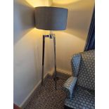 Heathfield & Co Trianon Floor Lamp Finished In Polished Chrome, The Trianon Floor Lamp Is A