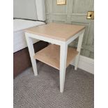 A Pair Of Side Tables A Stylish And Modern Gardenia White Painted Side Table With Undershelf, The