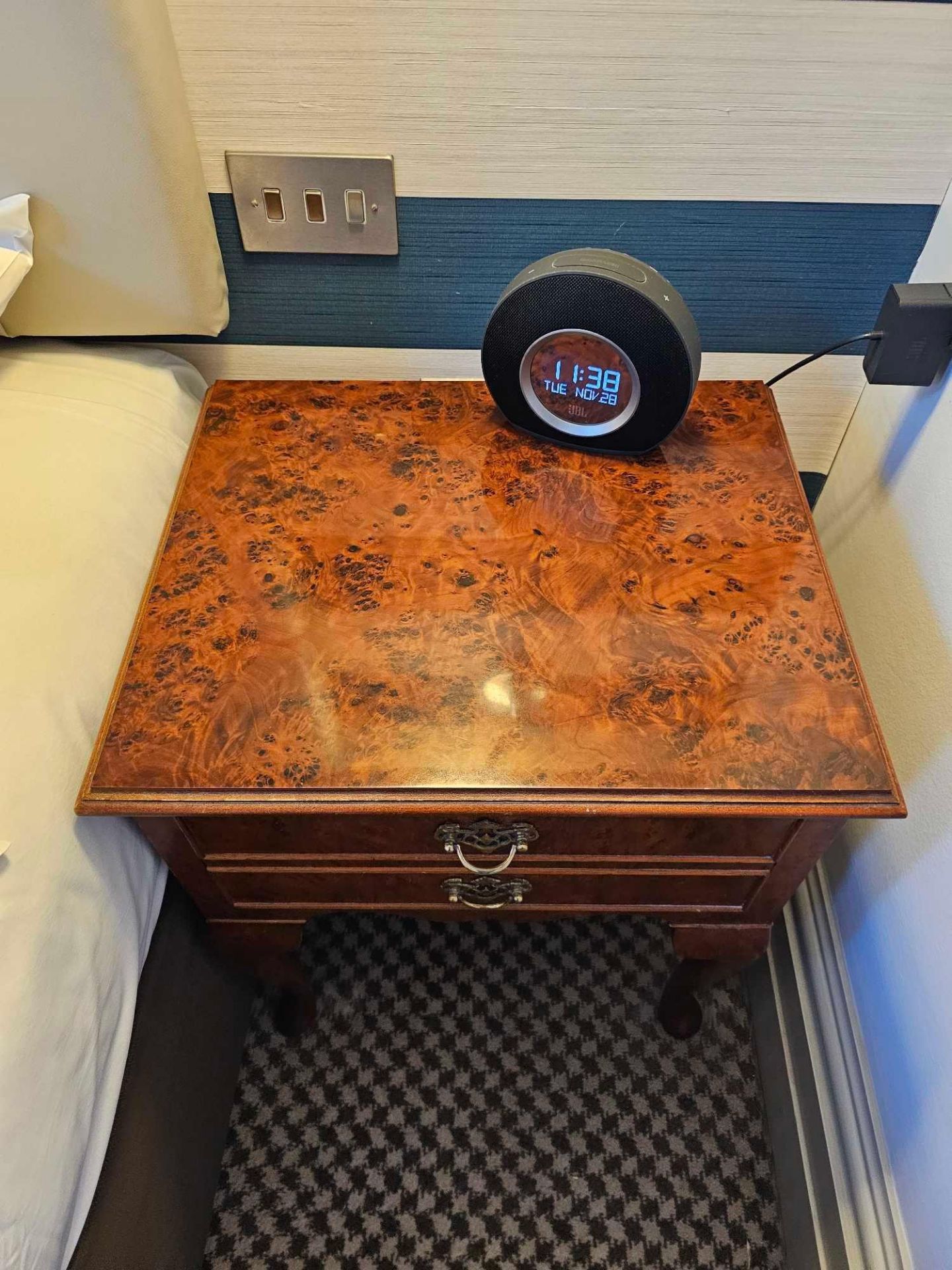 A Pair Nightstand In Burr Alder Inspired By English Design Of The Mid-18th Century, This - Image 2 of 3