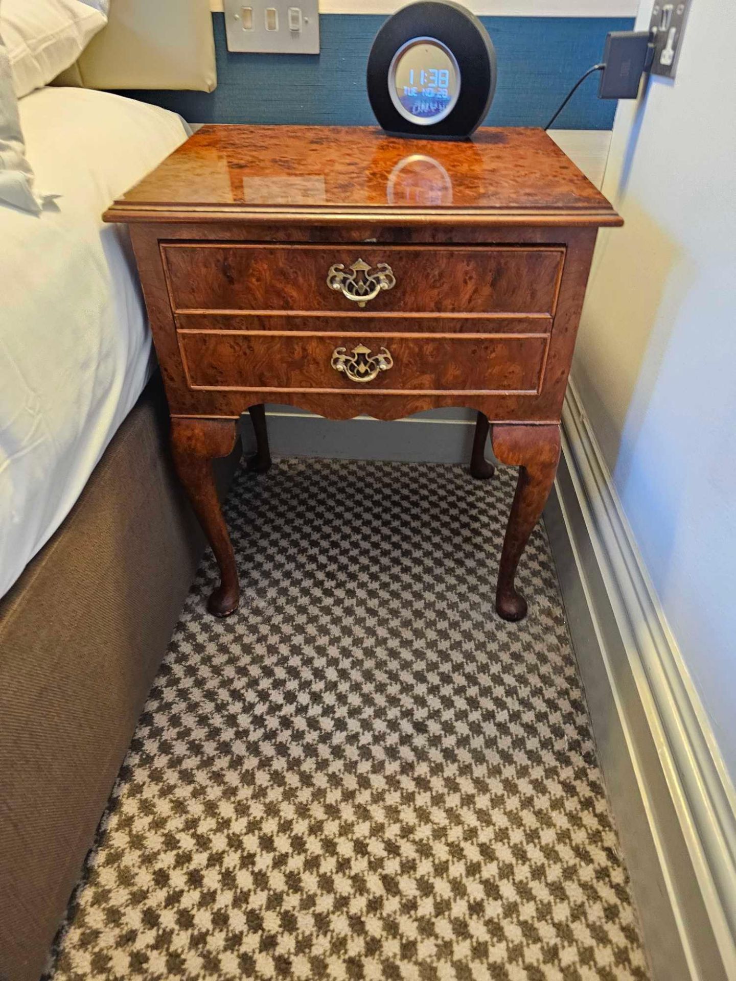 A Pair Nightstand In Burr Alder Inspired By English Design Of The Mid-18th Century, This