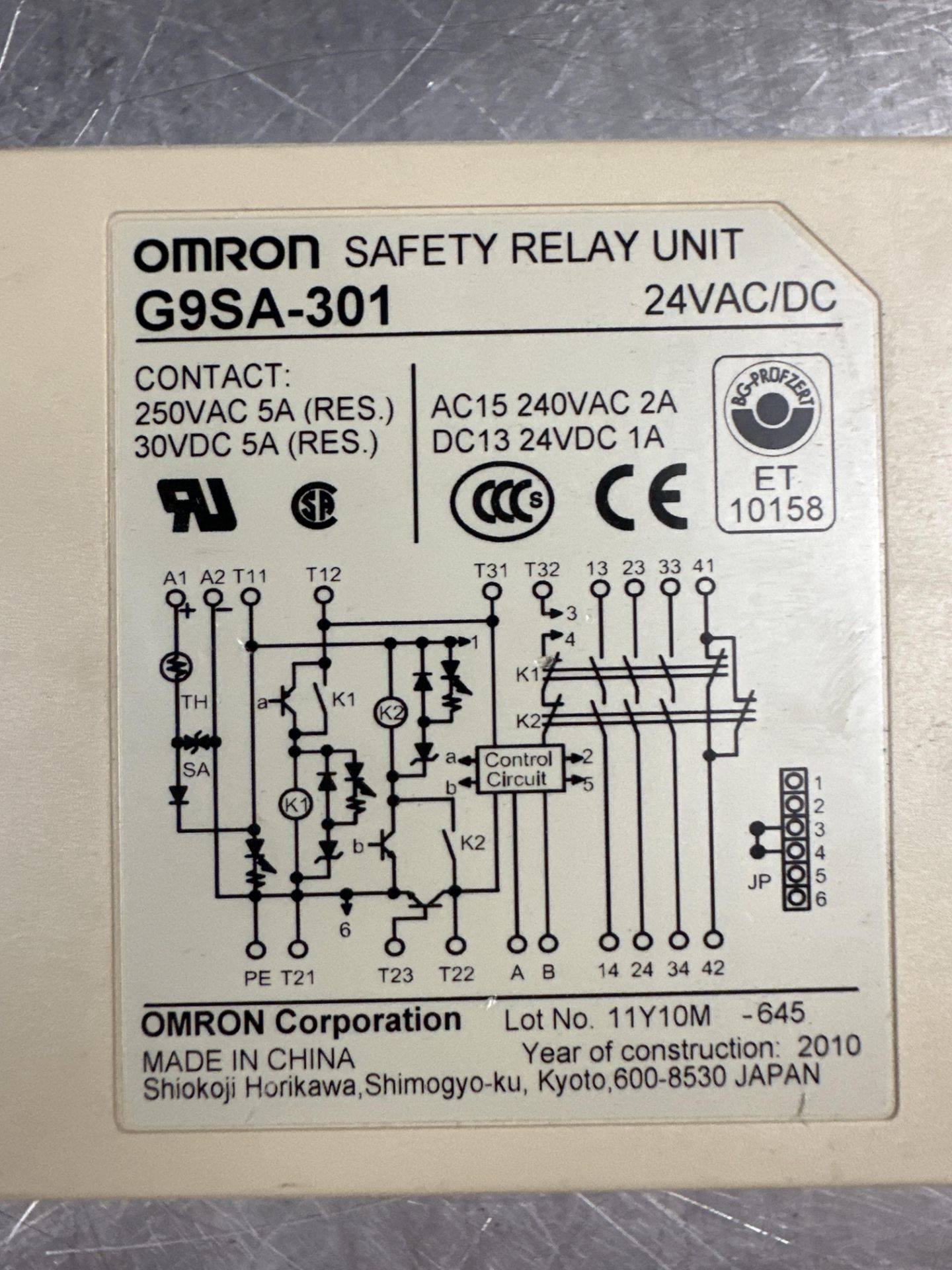 LOT OF 4 OMRON G9SA-301 SAFETY RELAYS - Image 6 of 6