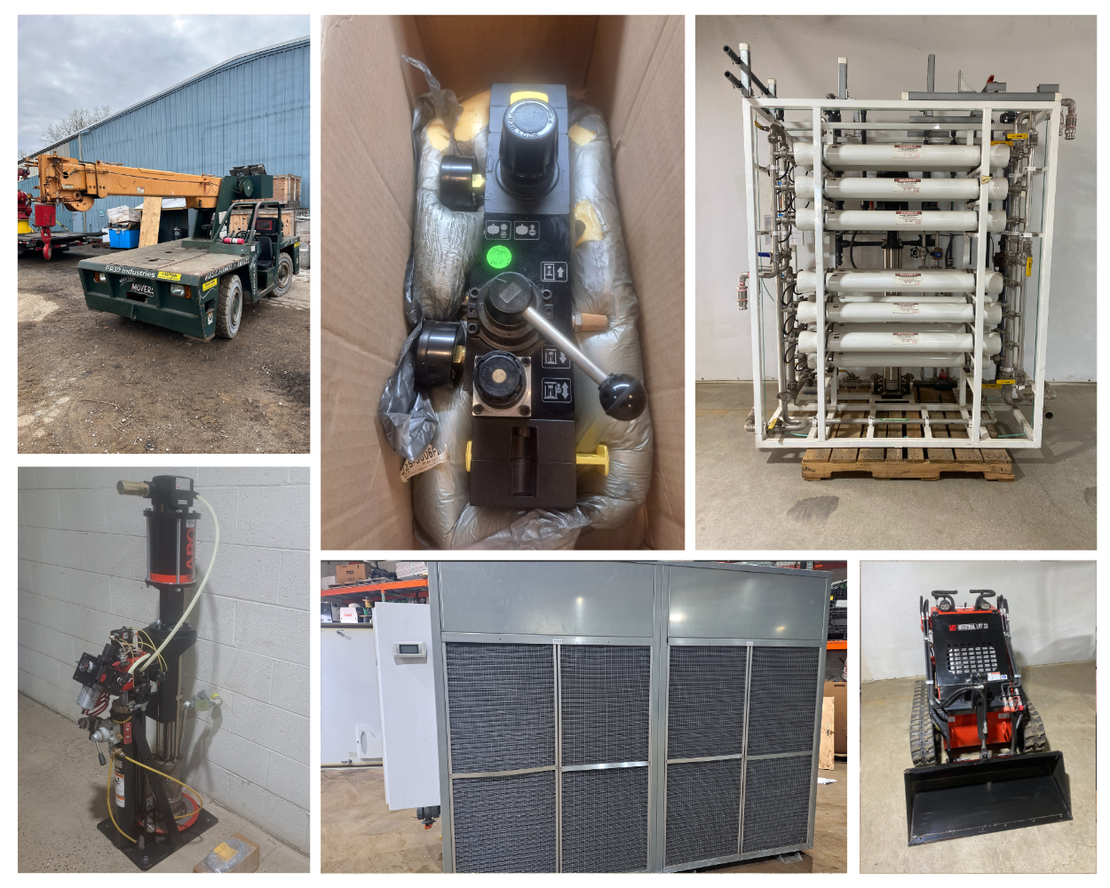 DAY 1 - LARGE SELECTION OF NEW AND USED INDUSTRIAL AUTOMATION AND MRO ITEMS, PNEUMATICS, ELECTRICAL , LASERS, WELDERS, CHILLERS, AND MUCH MORE