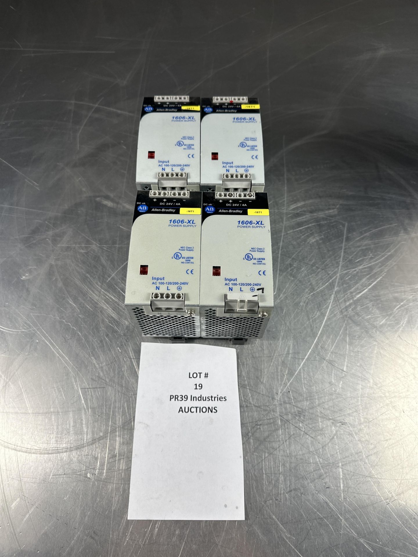 LOT OF 4 ALLEN BRADLEY 1606-XLDNET4 DIN RAIL POWER SUPPLIES