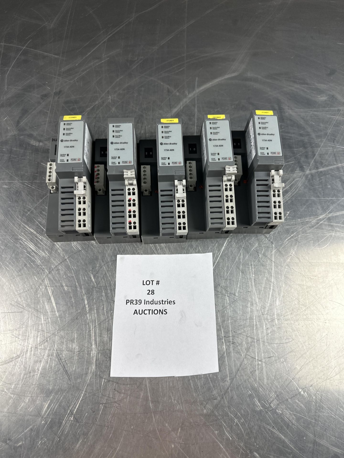 LOT OF 5 ALLEN BRADLEY 1734-ADN DEVICENET I/O ADAPTERS