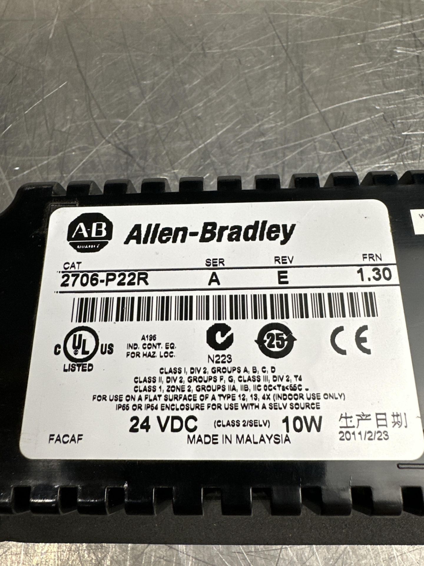 ALLEN BRADLEY 2706-P22R INVIEW INFORMATION SCREEN - Image 5 of 7