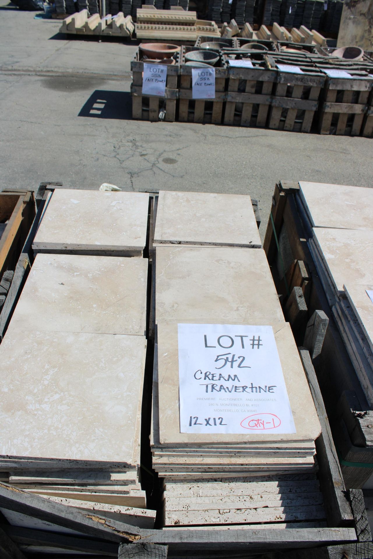 CREAM TRAVERTINE 12" X 12" **350 SQ.FT. @ $1.00**