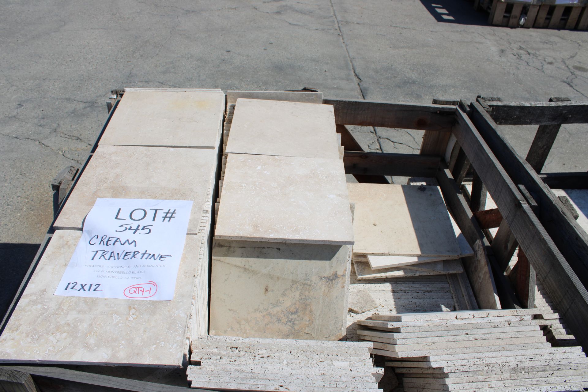 CREAM TRAVERTINE 12" X 12" **500 SQ.FT. @ $1.00**