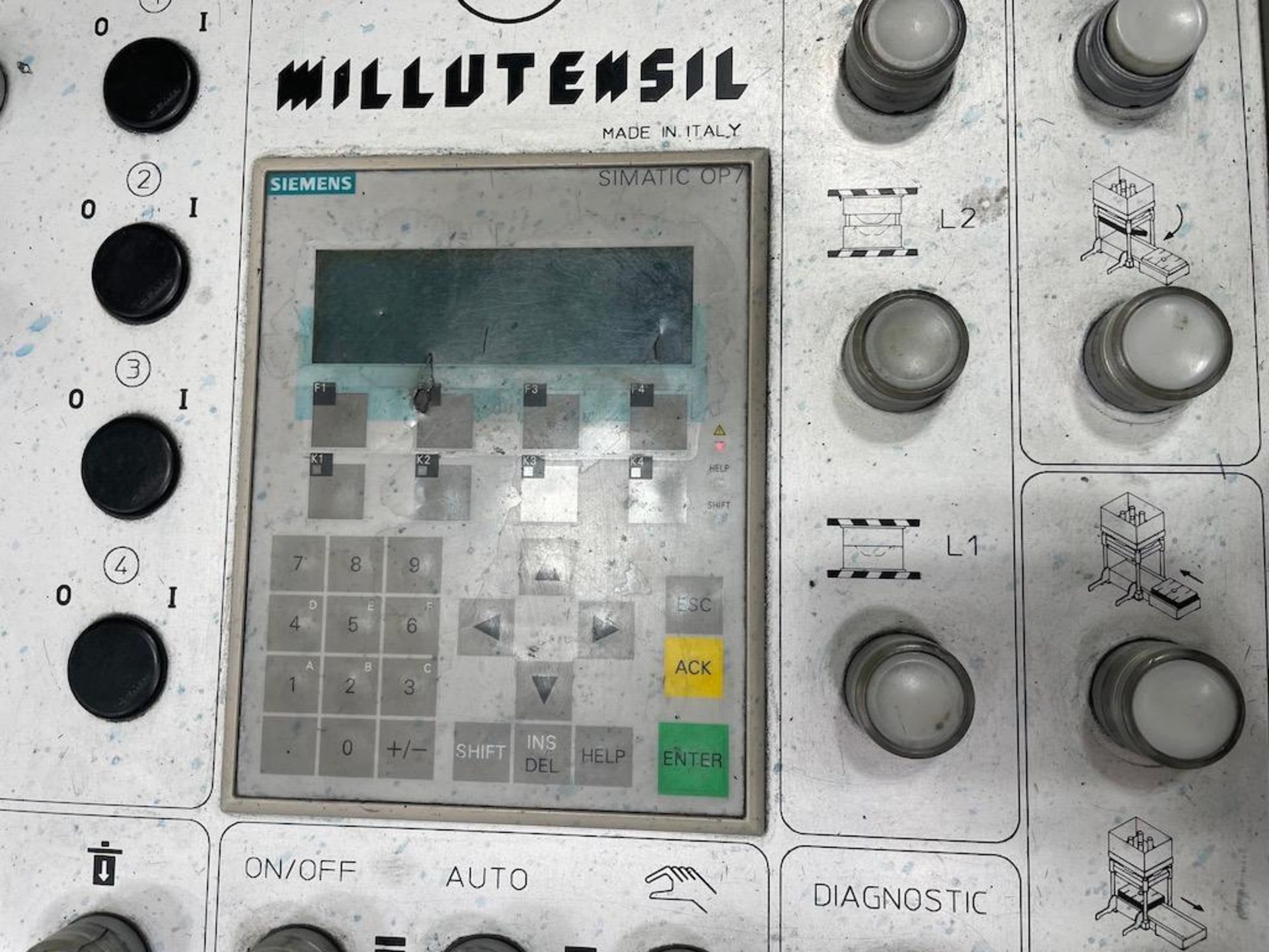 150-Ton Millutensil Model MIL-163 Spotting Press, 62.99" x 51.19" Swivel/Rotating Platen, 55.11" Day - Image 8 of 13