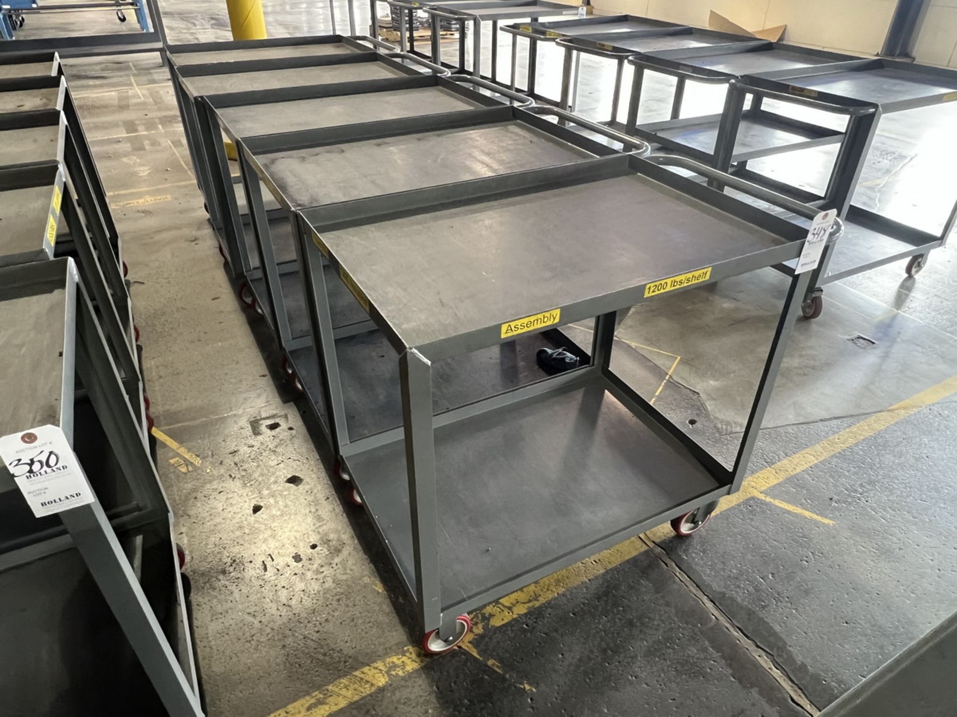 (5) Little Giant 36"x24" Steel Shop Carts - Image 3 of 3