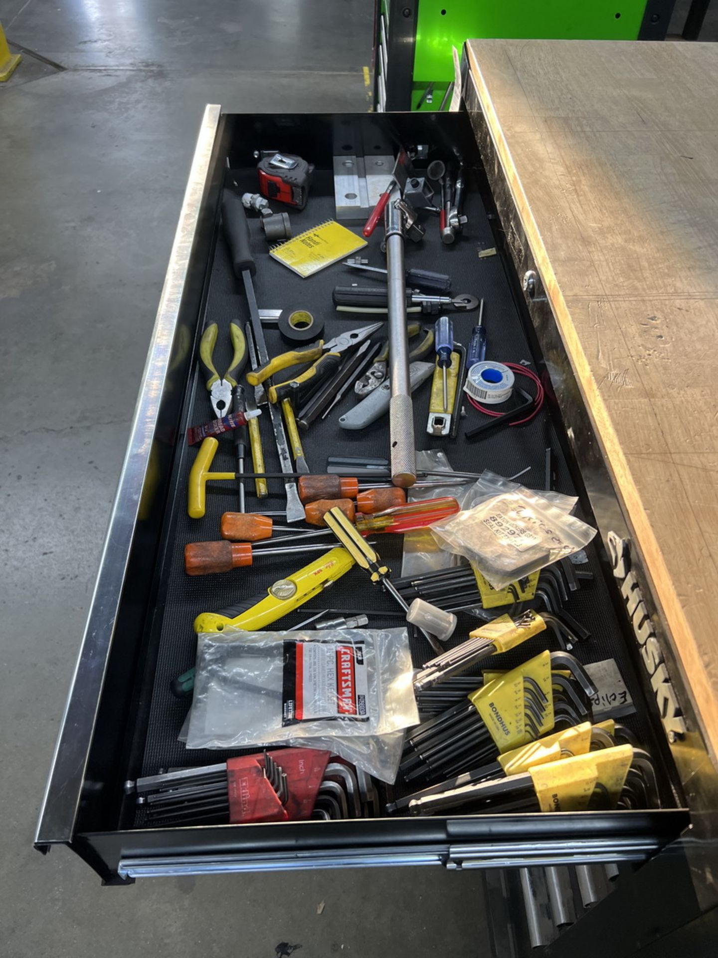 Husky 46" Wood-Top 9-Drawer Rolling Toolbox - Image 2 of 11