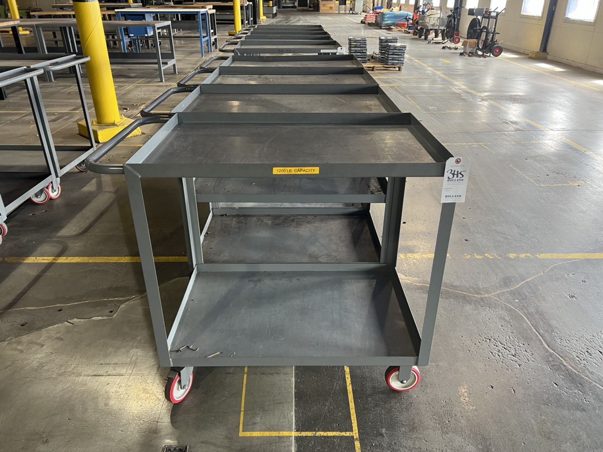 (4) 36"x24" Steel Shop Carts