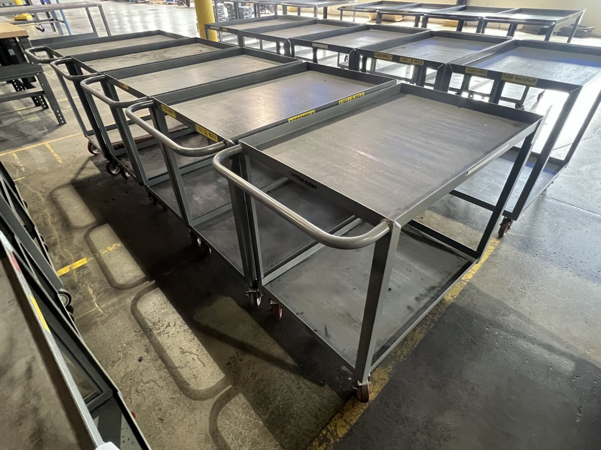 (5) Little Giant 36"x24" Steel Shop Carts - Image 2 of 3