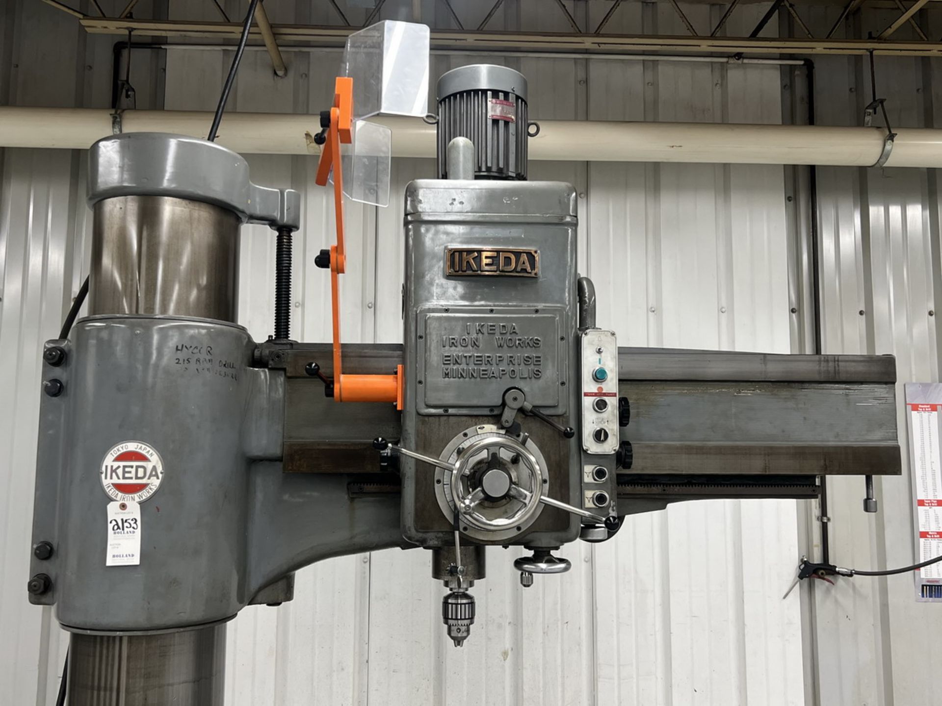 1977 Ikeda Iron Works Type RM1300 Radial Arm Drill - Image 5 of 12