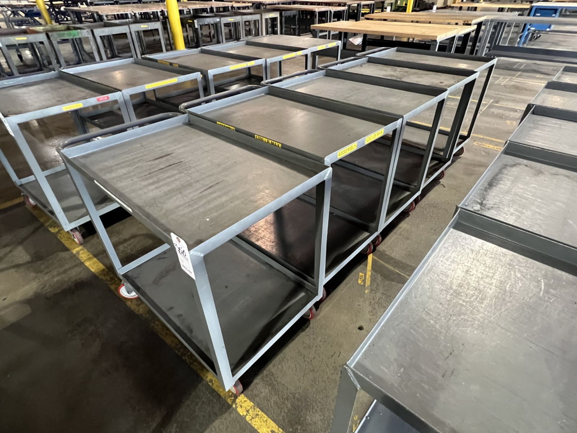 (5) Little Giant 36"x24" Steel Shop Carts - Image 3 of 3