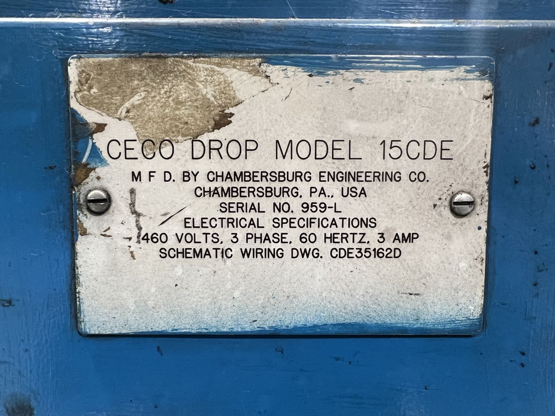 Chambersburg Cece No. 15CDE 1500-Lb. Pneumatic Drop Hammer Forger - Image 11 of 11