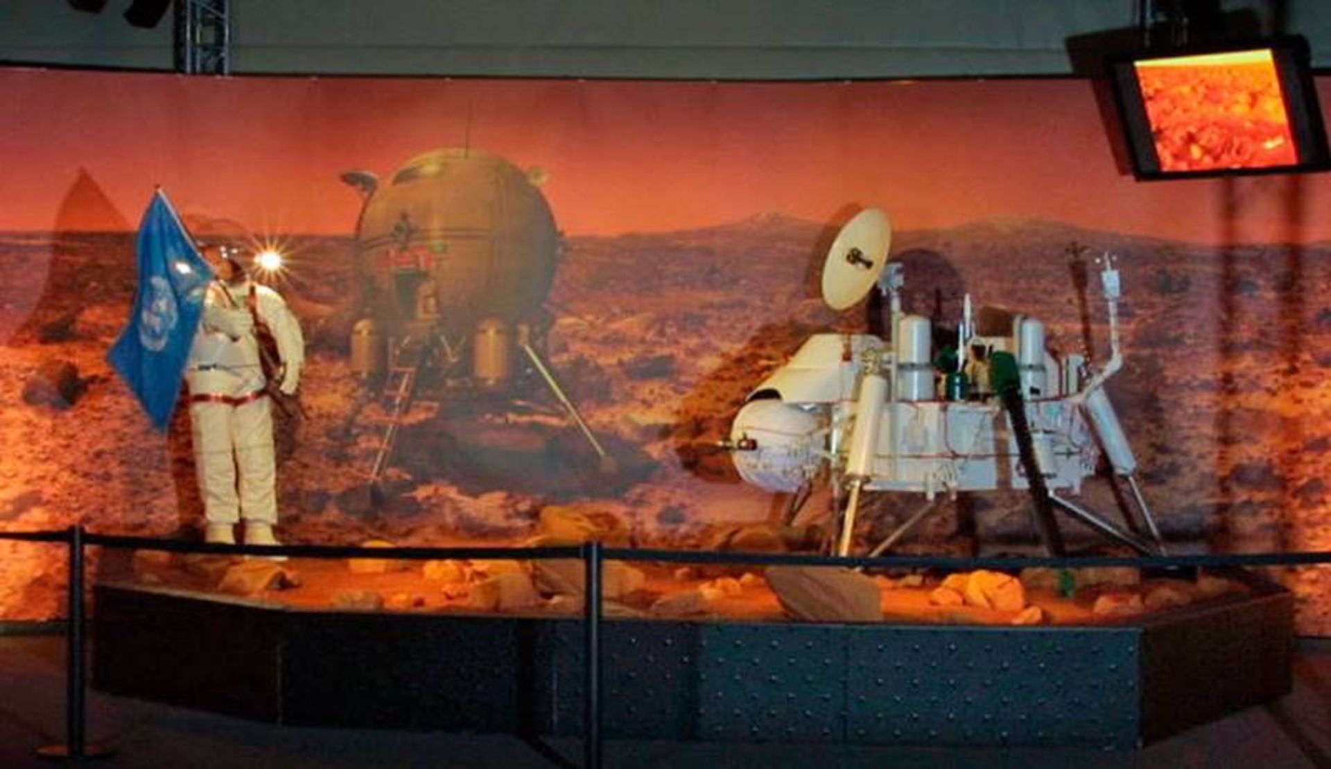 Viking Lander model with astronaut
