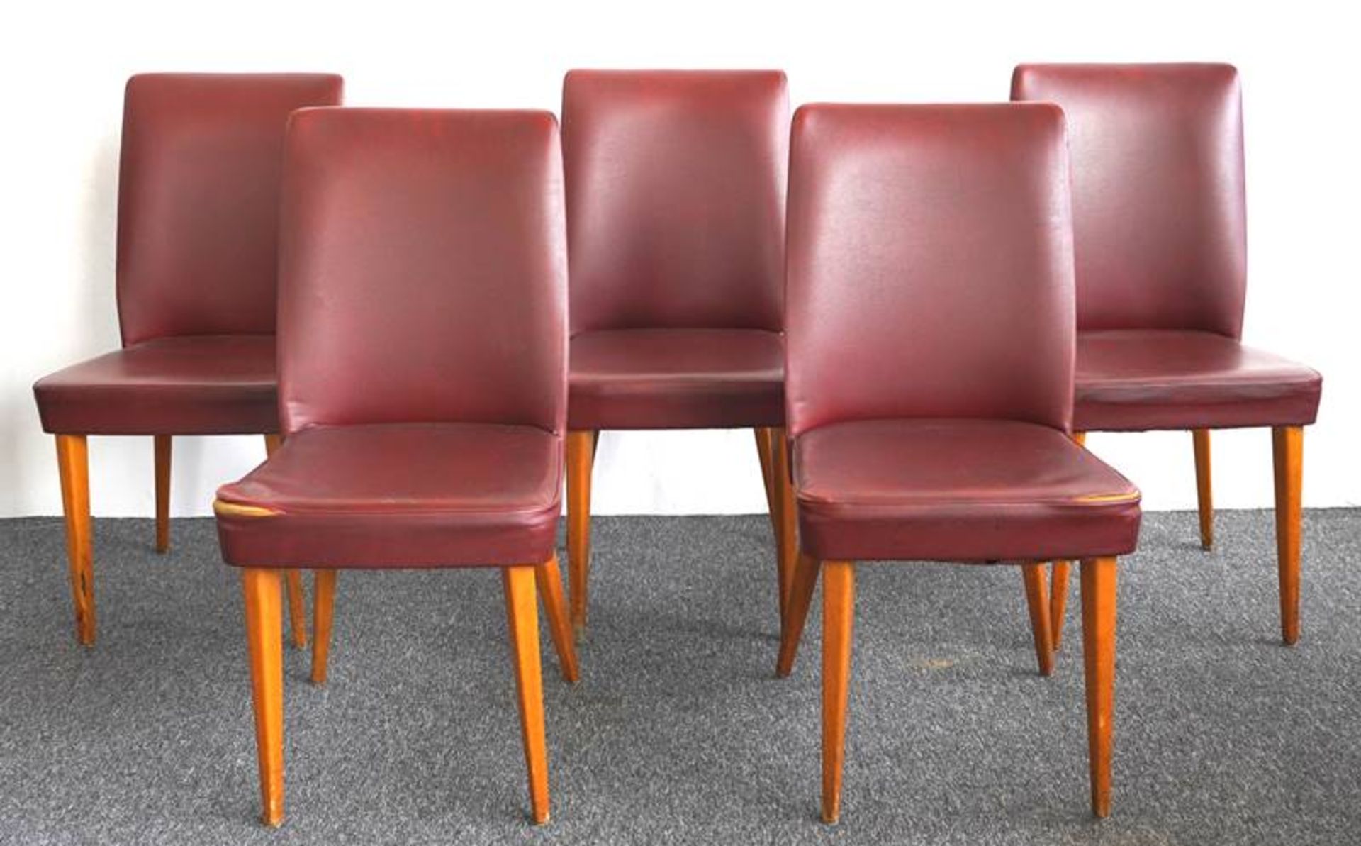 Five design dining chairs