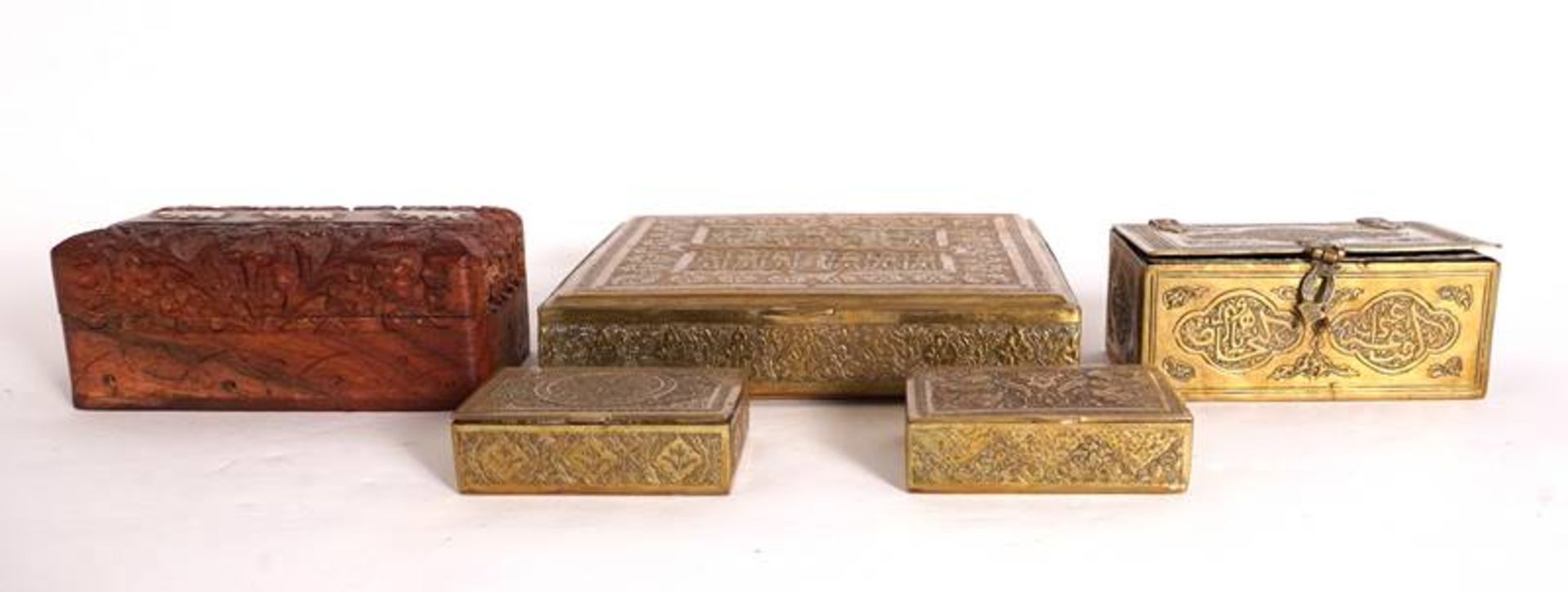 Four Arabic Lidded Boxes - Image 7 of 8