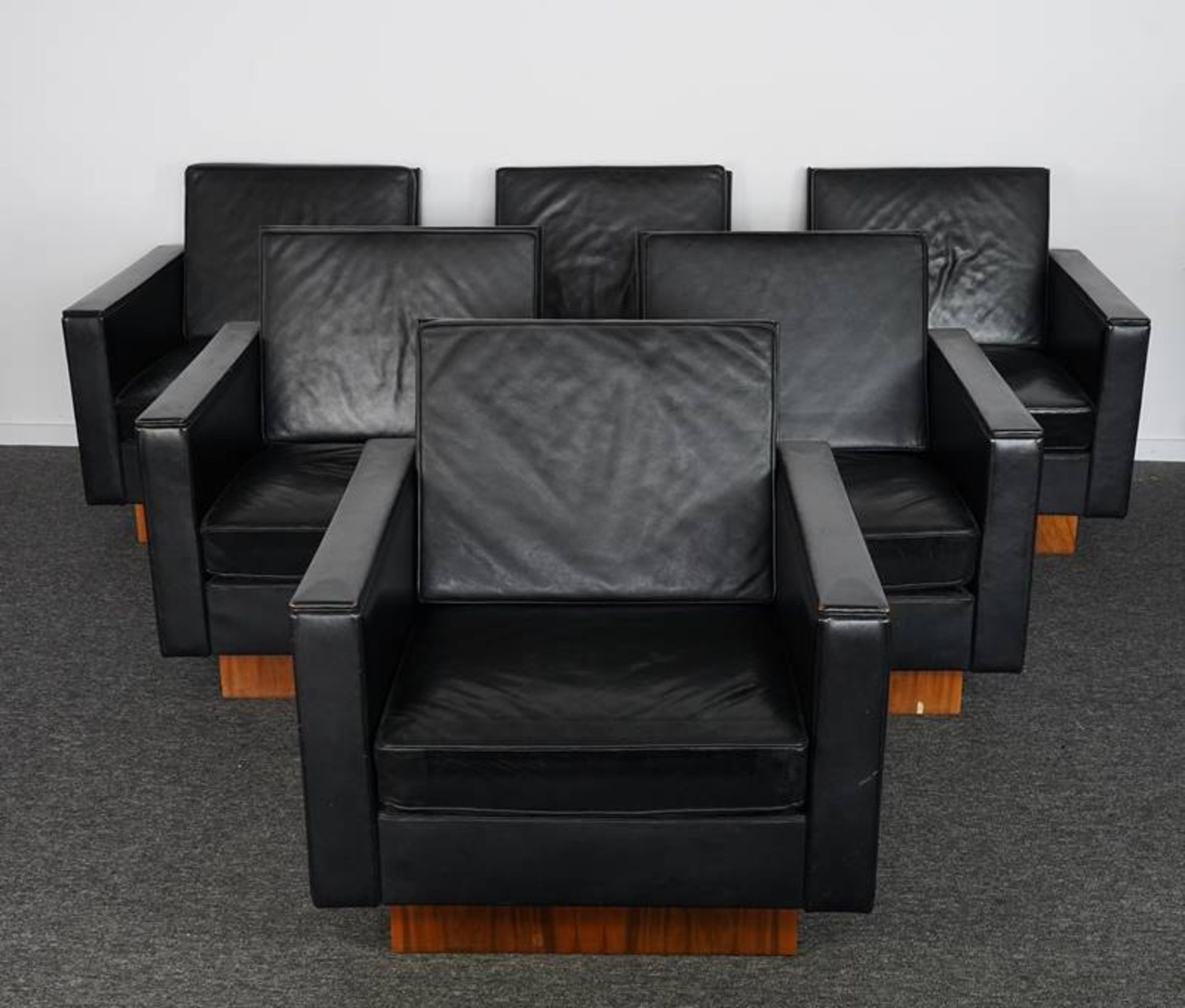 Six design armchairs