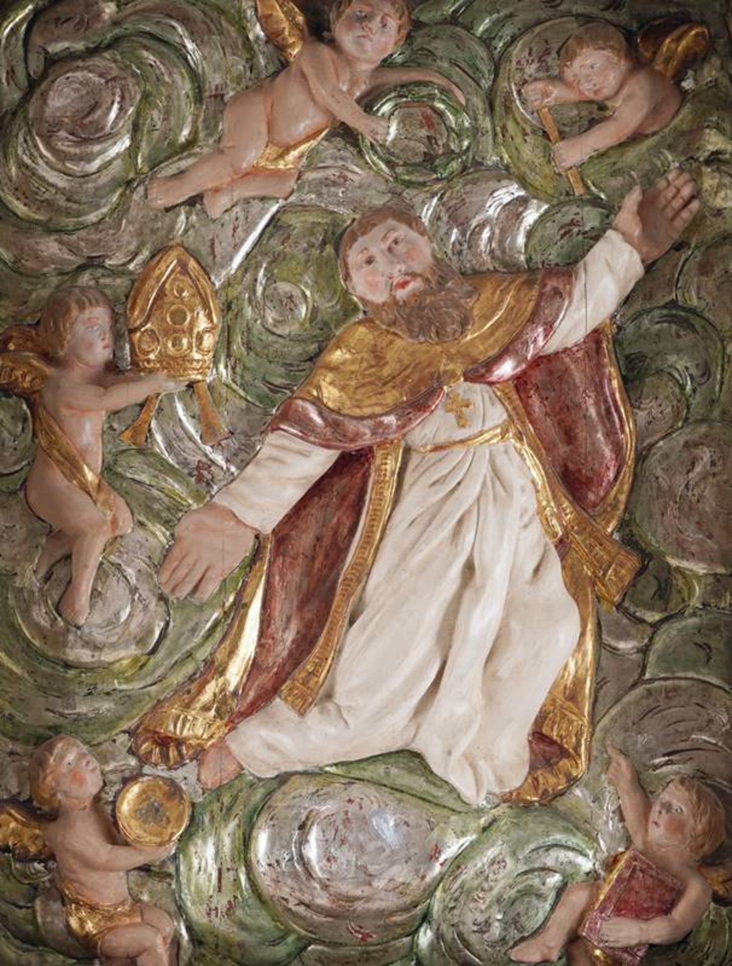 Relief panel with bishop and angels