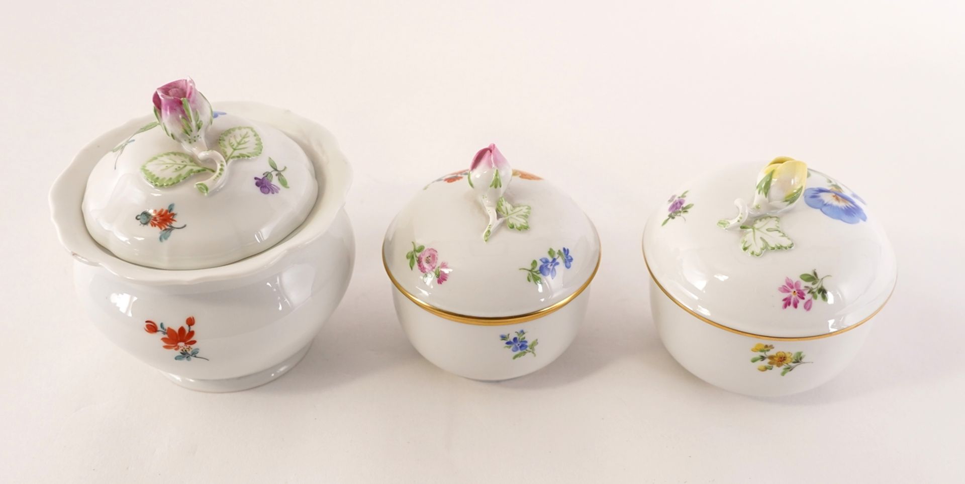 Three sugar bowls Meissen - Image 2 of 5