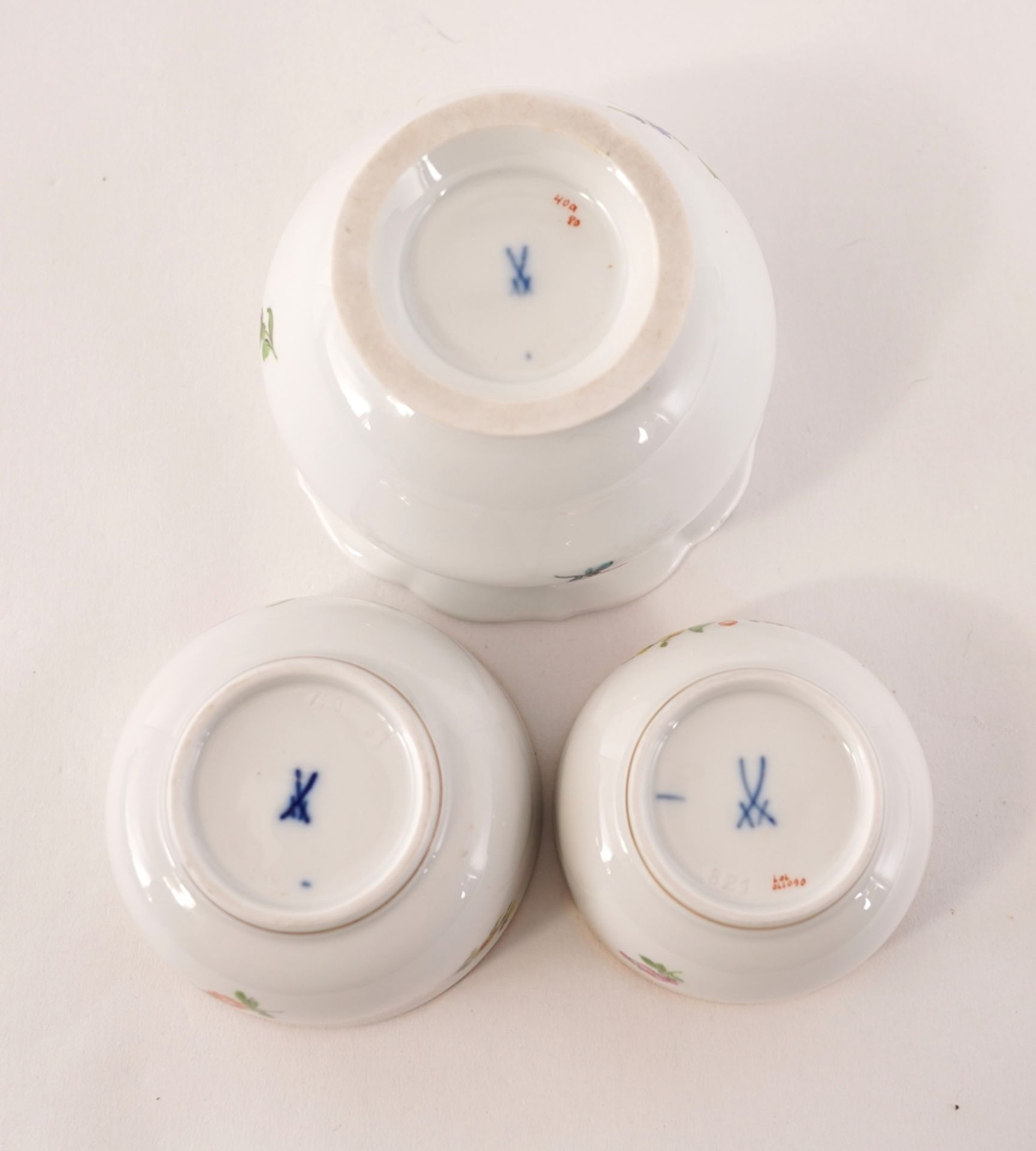 Three sugar bowls Meissen - Image 3 of 5