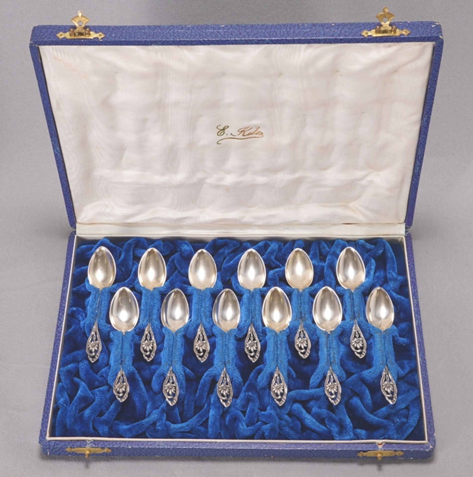 Set of art nouveau mocha spoons