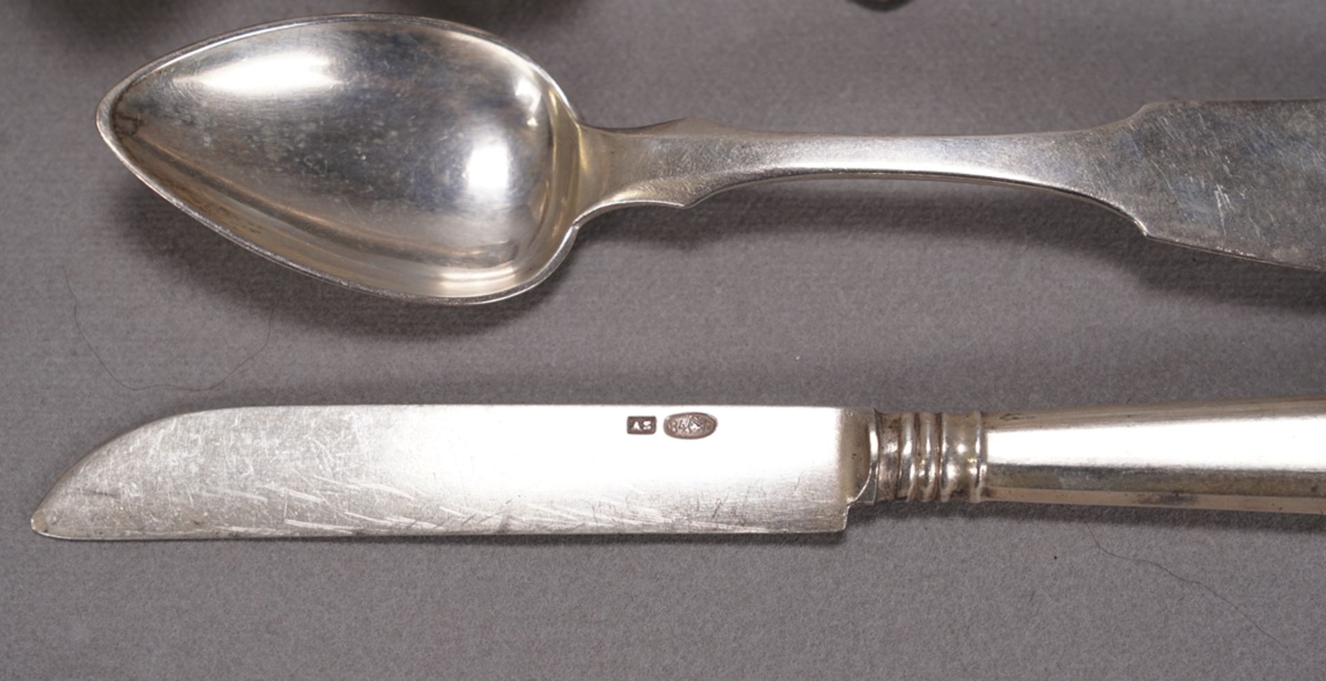 Mixed silver cutlery - Image 2 of 3
