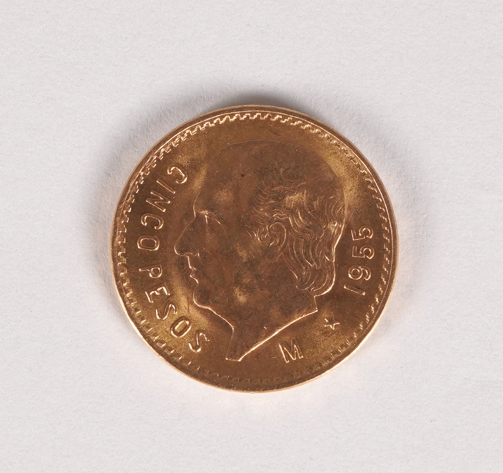 Gold coin 5 Pesos Mexico