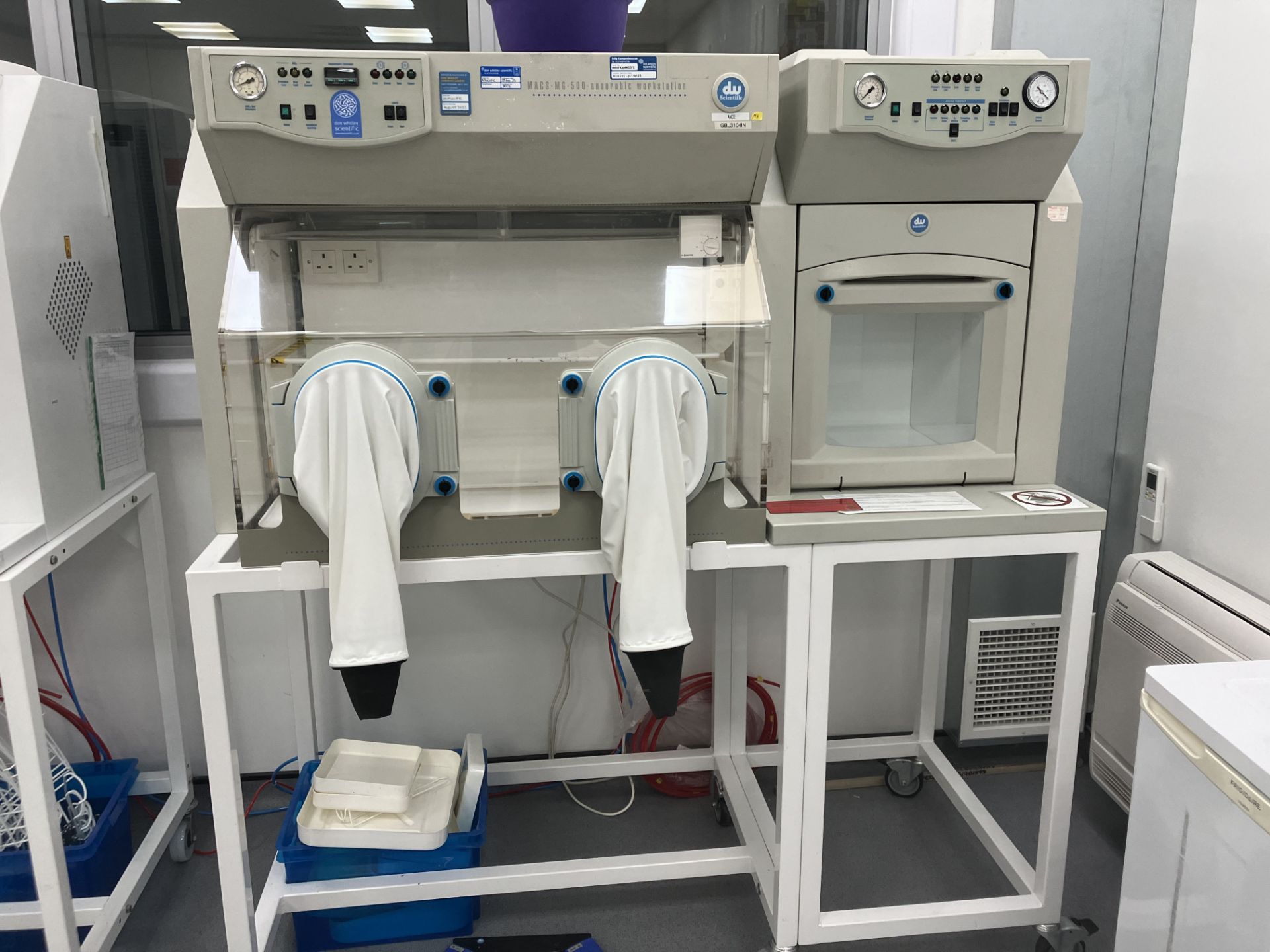 Macs MG-500 anaerobic workstation with AN02 fume cabinet