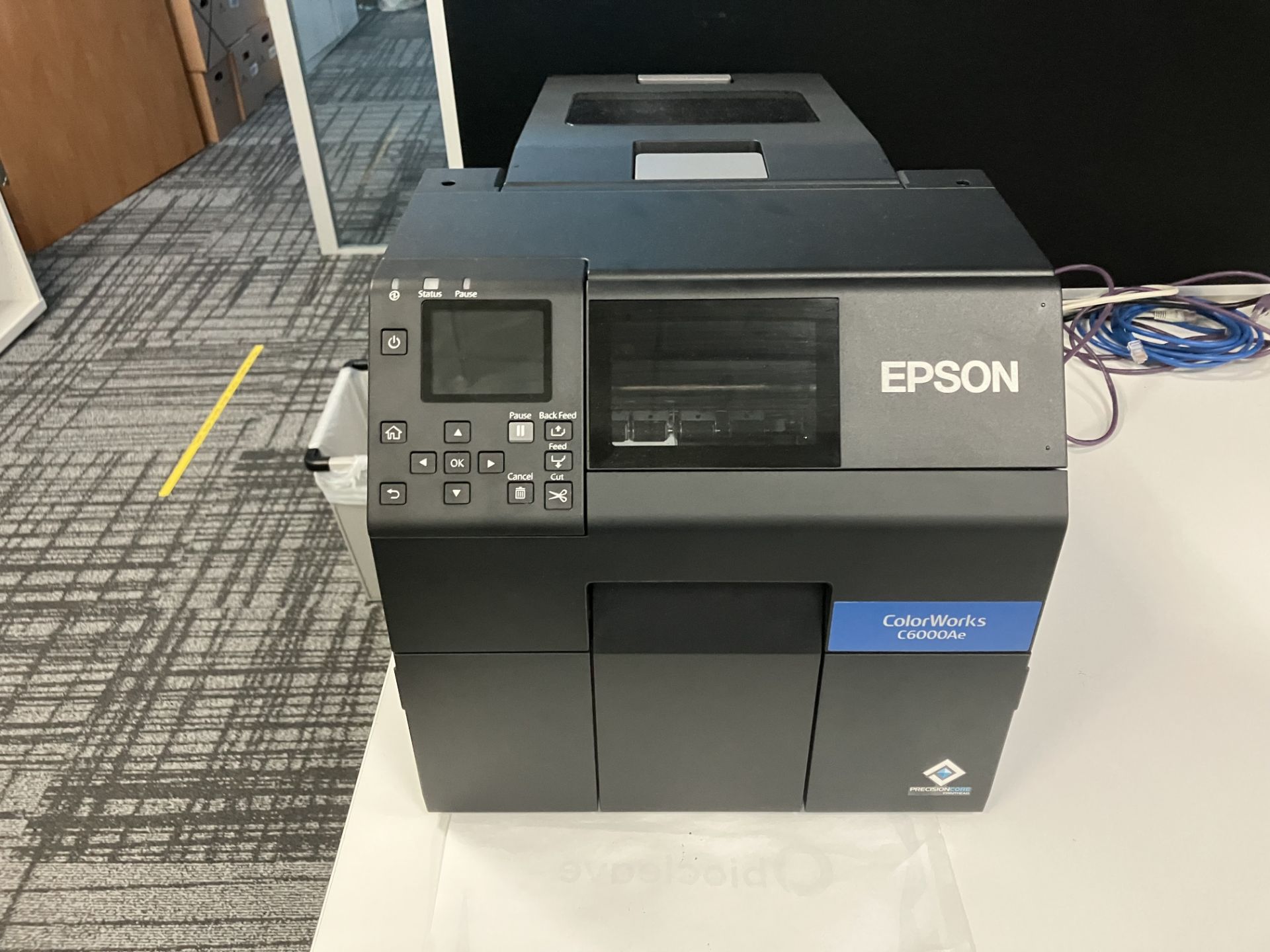 Epson ColorWorks C6000Ae matt colour label printer with cutter