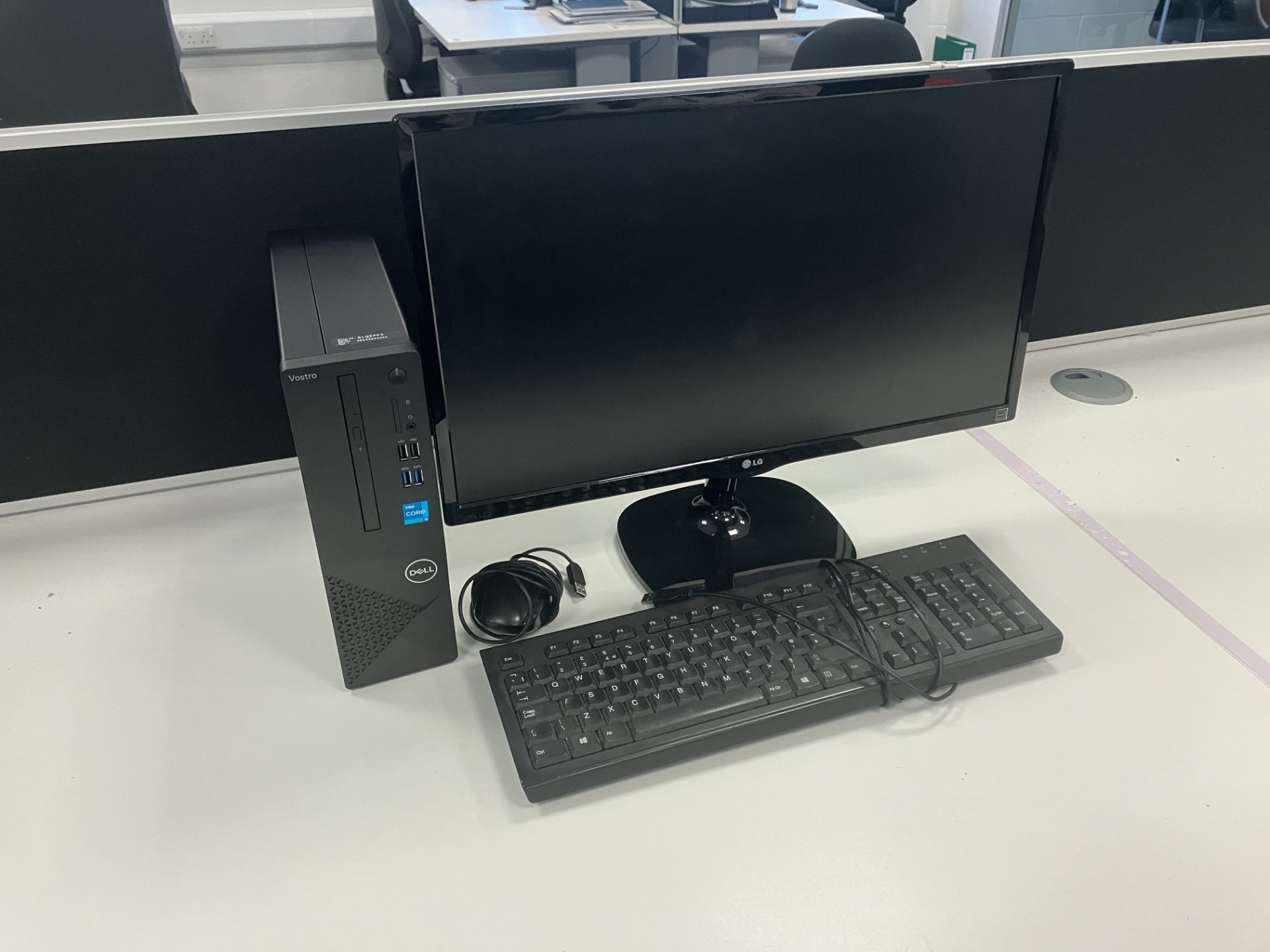 Dell Vostro Core i5 personal computer with LG 23" monitor, keyboard and mouse