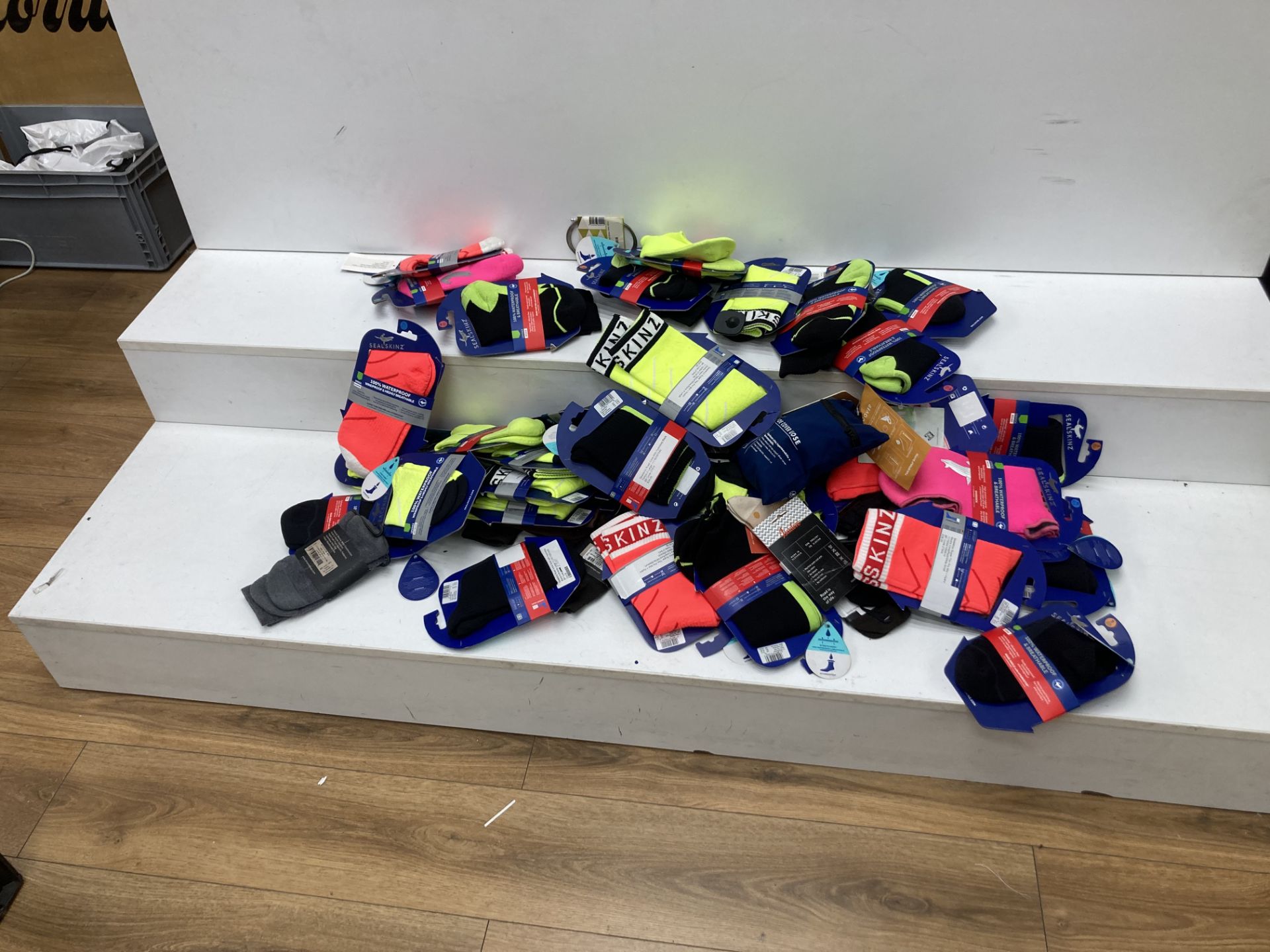 A quantity of cycling socks, as lotted
