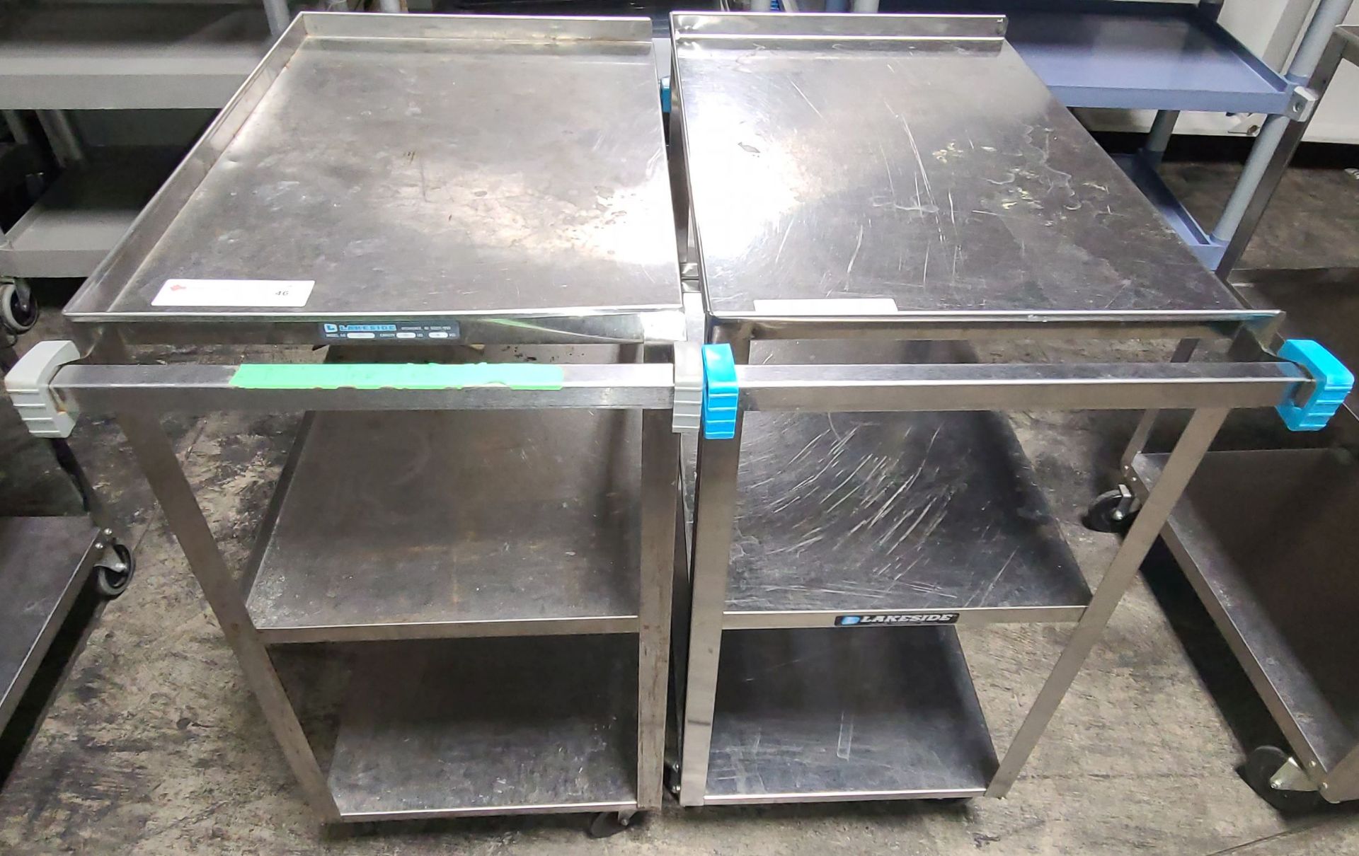 (2) Lakeside stainleess steel carts - Image 2 of 2