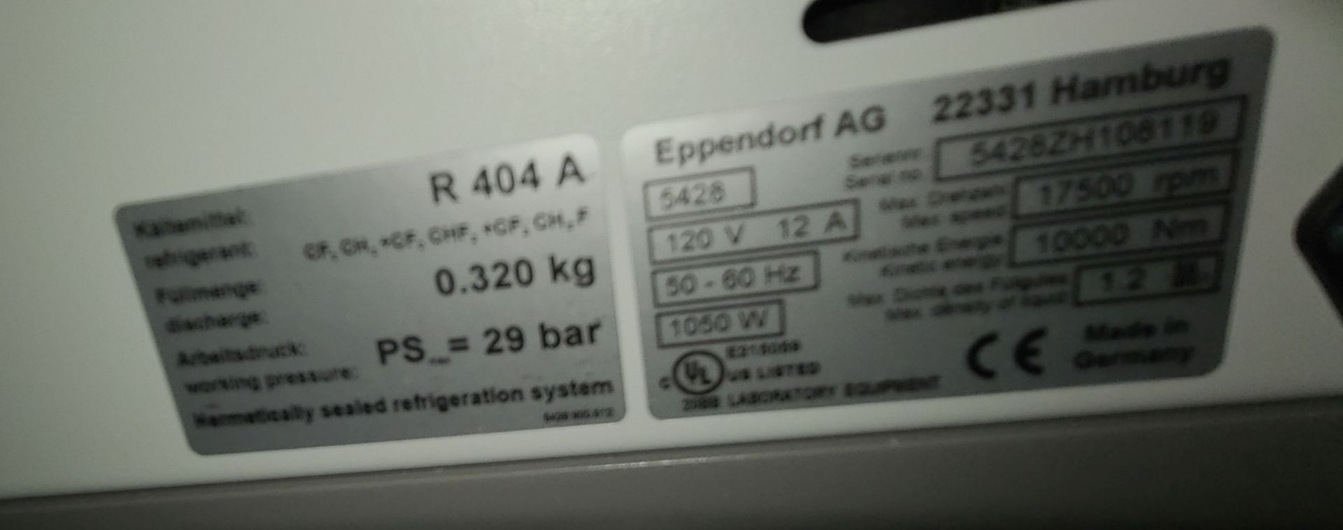 Eppendorf Centrifuge - Image 4 of 6